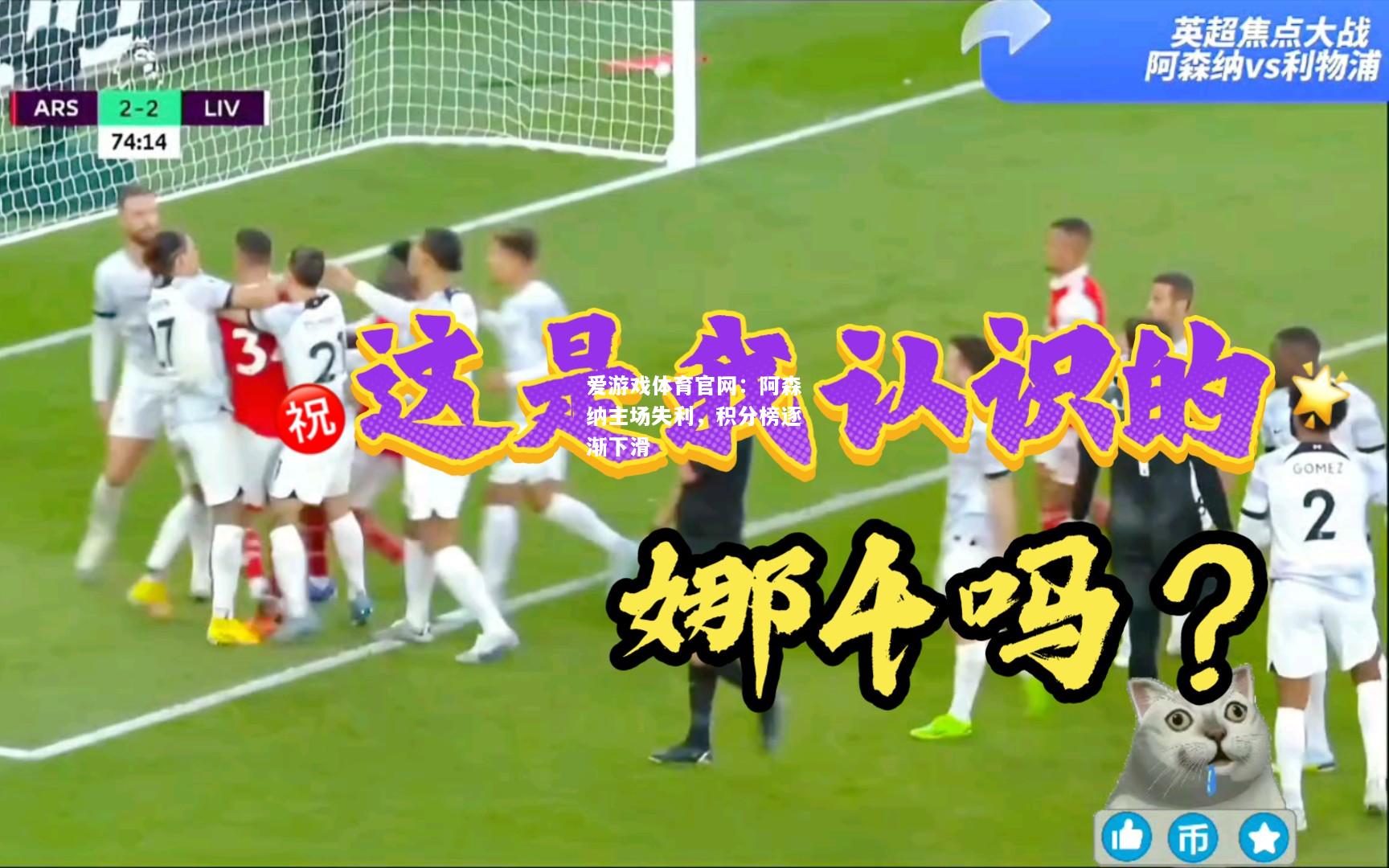 阿森纳主场失利，积分榜逐渐下滑